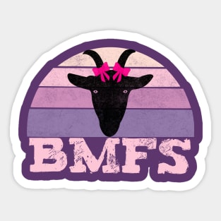 BMFS Nanny Goat Vintage Sunset Sticker